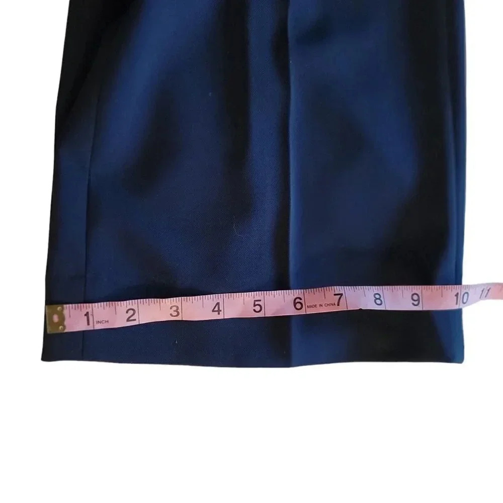 White House Black Market Pants Womens 4R Black Wide Leg Trouser Blue Classic Y2k - Picture 3 of 13